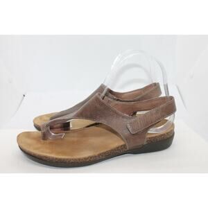 Dansko Reece Brown Leather Toe Loop Sandals sz 38 EU / 7.5 US